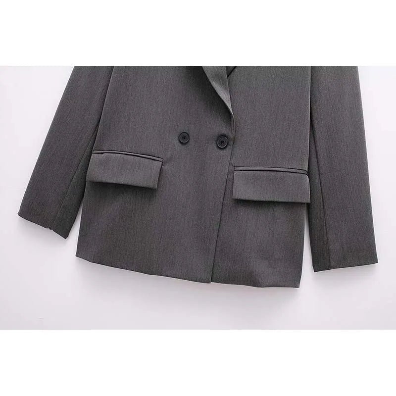 Harper Double-Breasted Suit Jacket – Chic Office Wear & Smart Casual Style Blazer