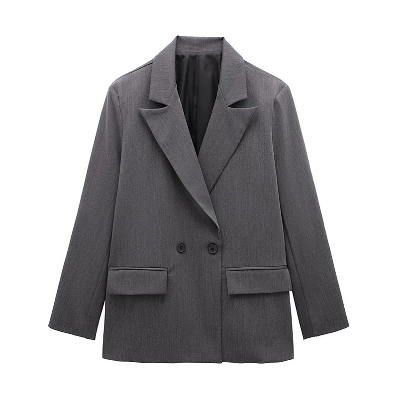 Harper Double-Breasted Suit Jacket – Chic Office Wear & Smart Casual Style Blazer