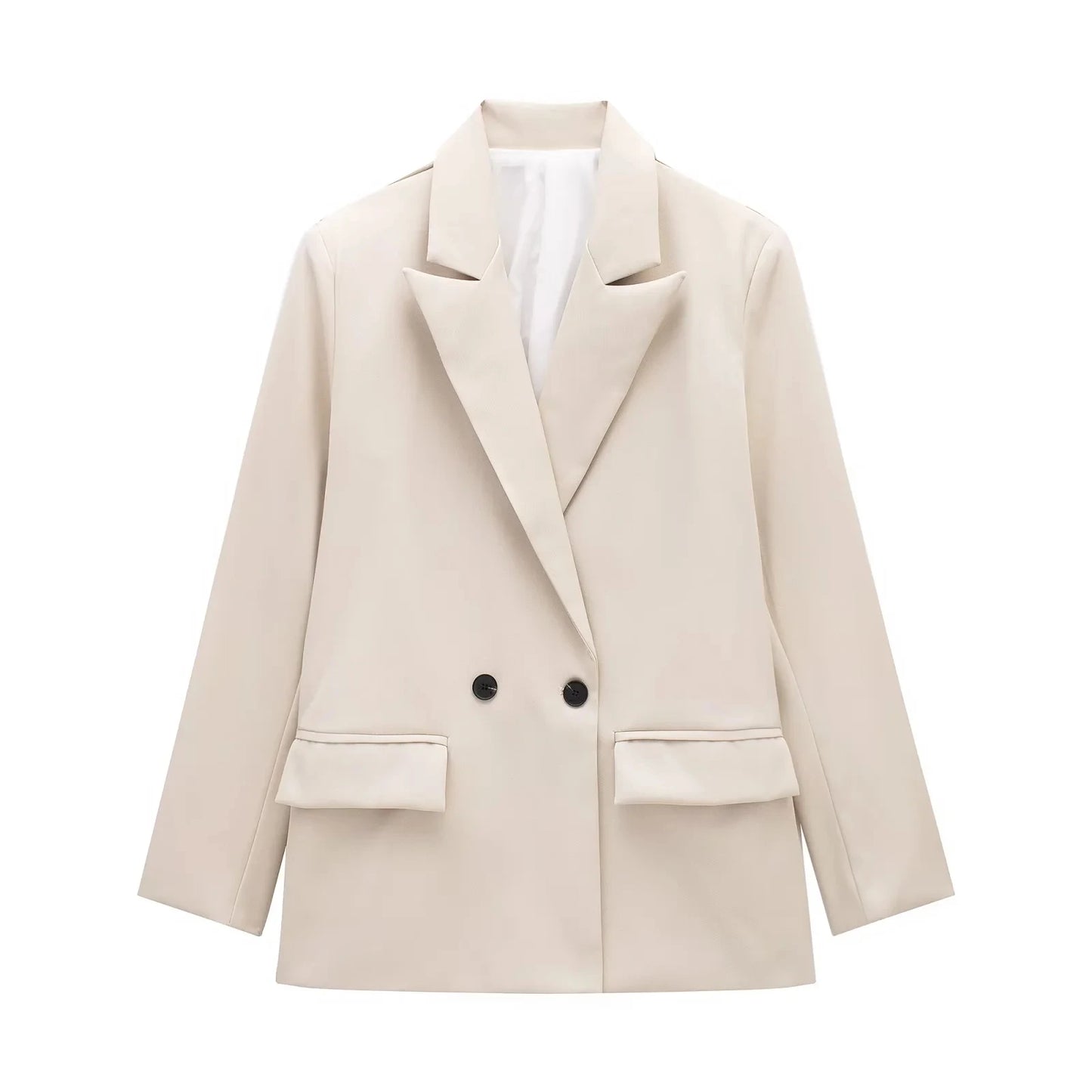 Harper Double-Breasted Suit Jacket – Chic Office Wear & Smart Casual Style Blazer