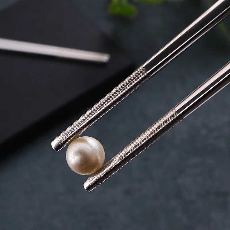 Stainless Steel Chopsticks – Engraved Metal Chopsticks Set for Sushi, Ramen & Daily Dining