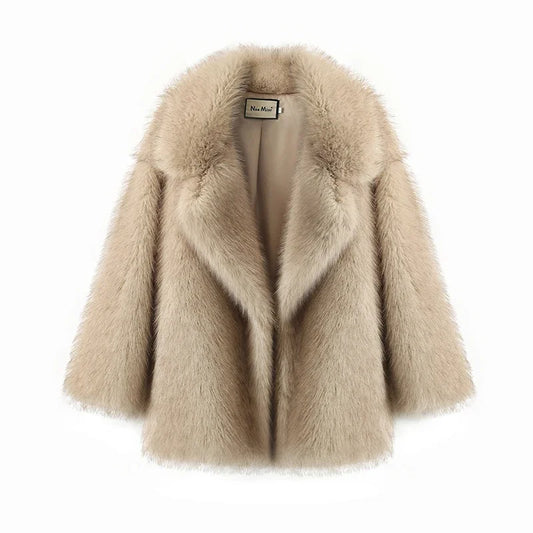 Luna Faux Fur Cropped Coat – Chic Winter Outerwear