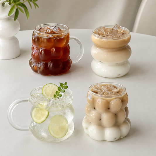 Lunaro Bubble Mug & Tumbler – Heat Resistant Glass