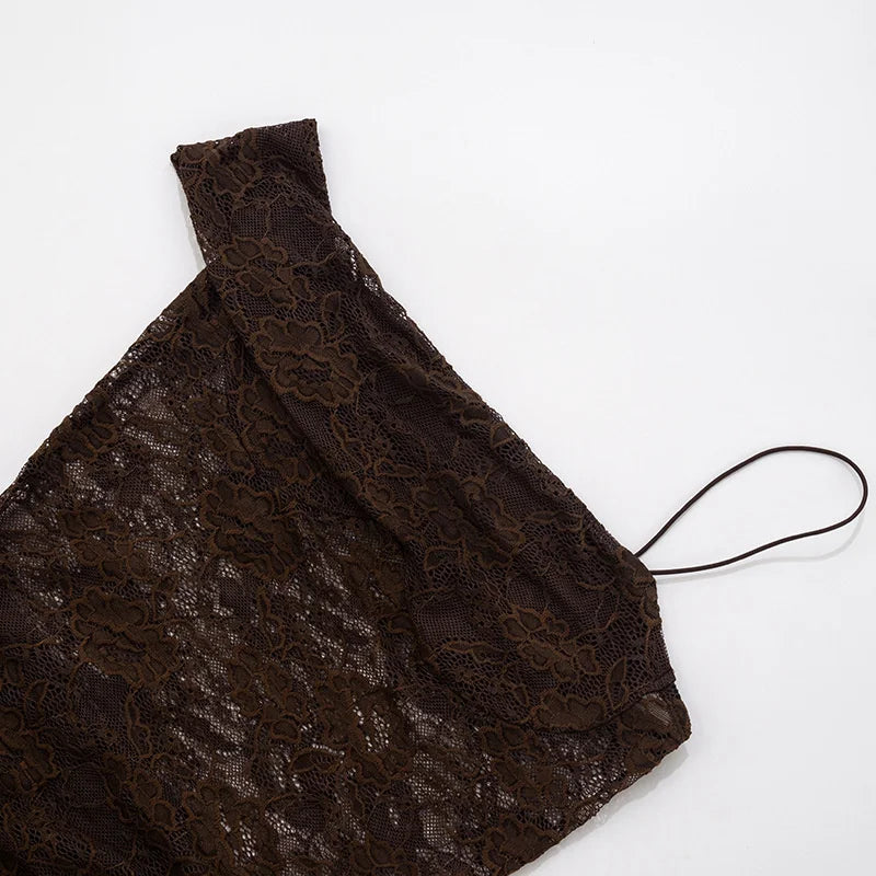 Olivara Strapless Lace Maxi Dress – Sheer Panel Evening Gown, Formal Occasion Dress & Wedding Guest Outfit