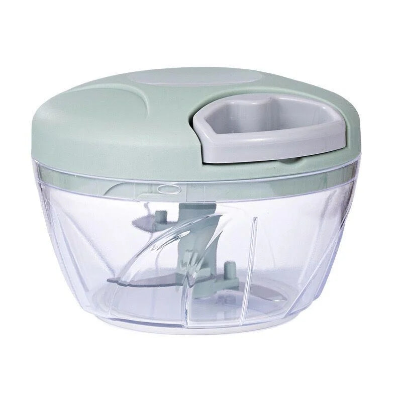 Manual Vegetable Chopper and Garlic Press – 500ml & 900ml Hand-Pull Food Cutter for Onion, Meat, Herbs, Fruit & More
