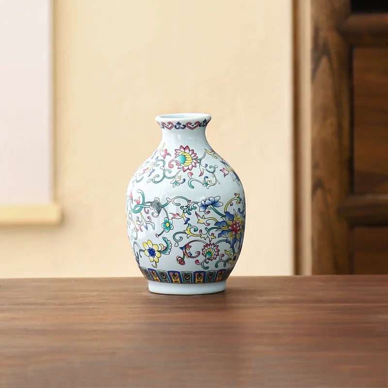 Seravelle Floral Ceramic Vase – Decorative Flower Vase for Living Room, Table Centrepiece & Home Décor (Red, Blue, Light Blue , Ivory & Yellow)