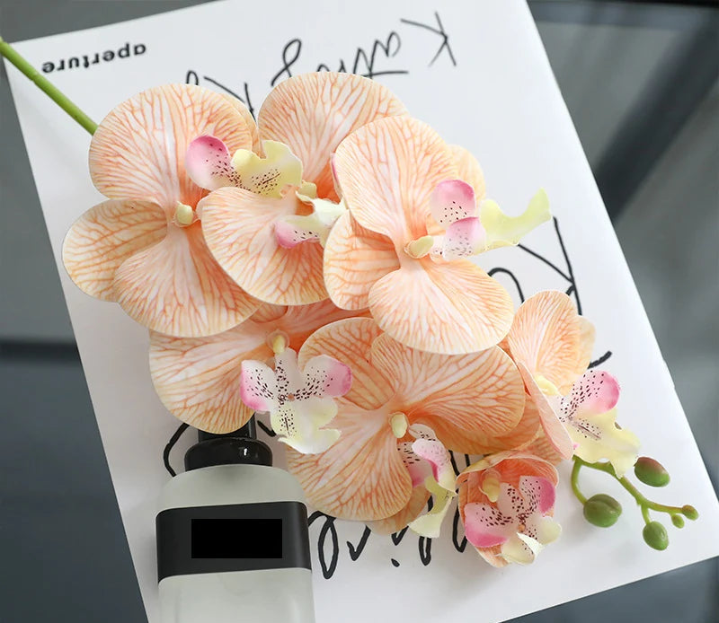 Orchid Bloom Stem – Faux Orchid Flower Branch for Vase Arrangements, Bouquets and Home Décor