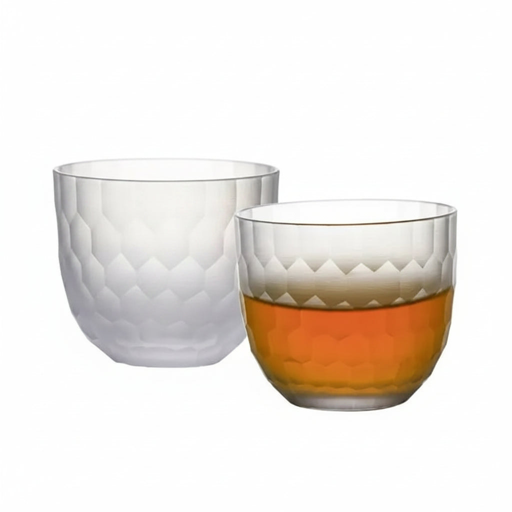 Kikko Japanese Style Crystal Whisky Glass with Wooden Gift Box