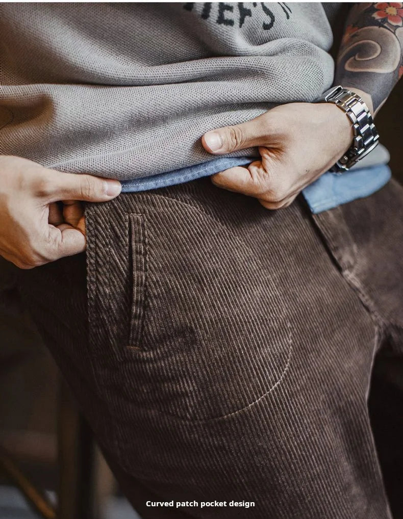 Ashcroft Corduroy Cargo Trousers – Straight Leg Men’s Cord Trousers in 100% Cotton