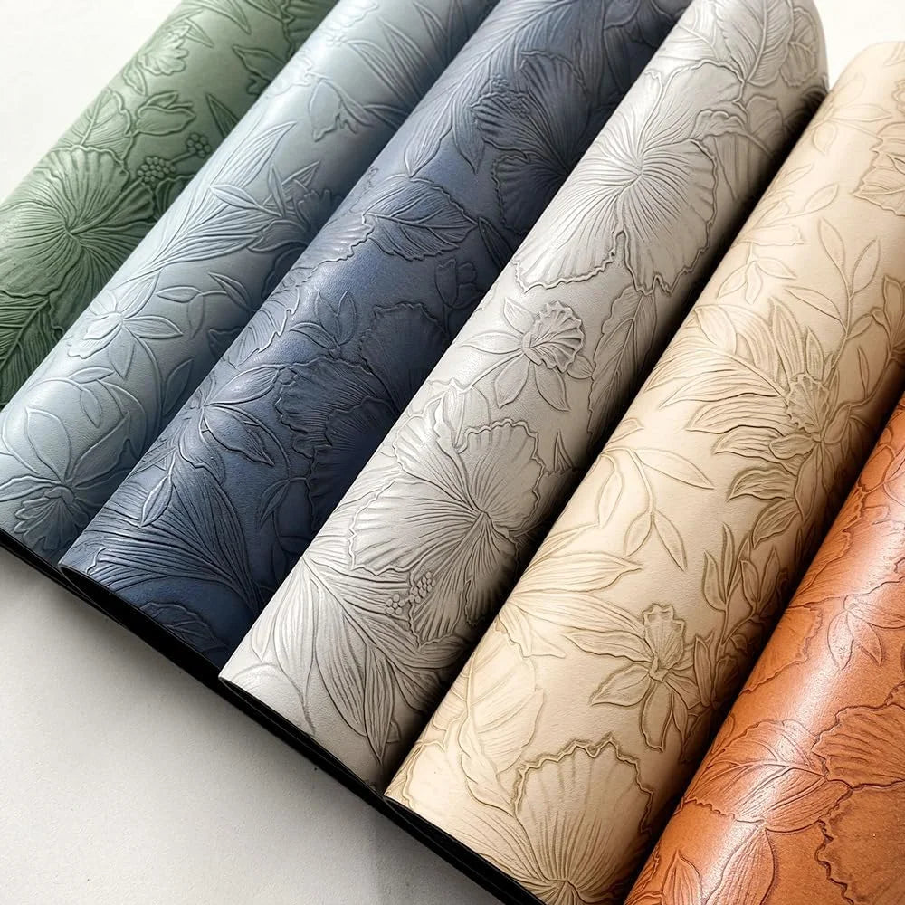 Botanical Dining Placemats – Wipe Clean Table Mats, Waterproof Non Slip Faux Leather Placemats, Double Sided Kitchen & Dining Table Mats