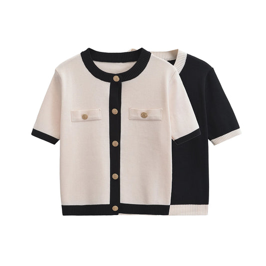 Elegant Button-Up Cardigan Top