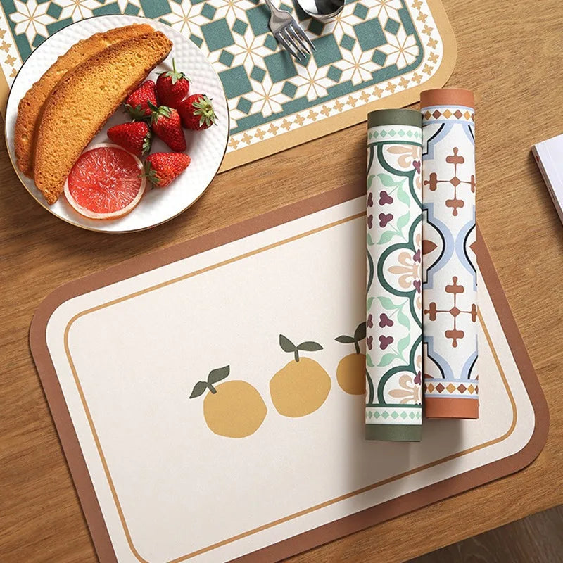 Heat Resistant Placemats – Non Slip Dining Table Mats, Easy Clean, 1 Piece or 4 Piece Set