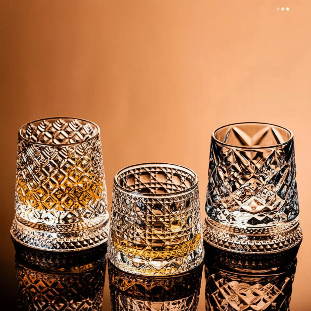 Belmont Rotating Whisky Glass Set – 2 Piece 300 ml
