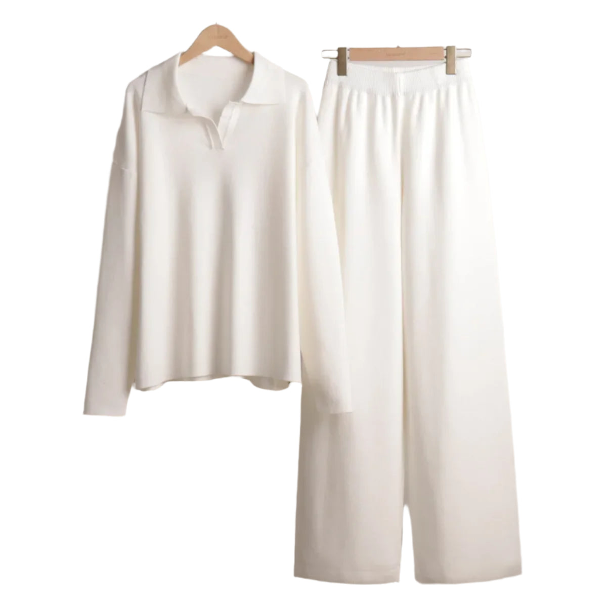 Serelina Relaxed Fit Knit Co-Ord Set – Wide Leg Jumper Lounge Set for Women