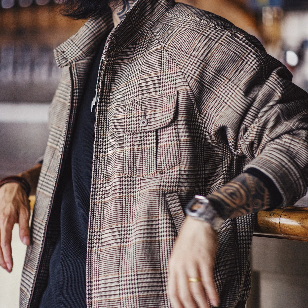 Bramford Men’s Heritage Check Harrington Jacket
