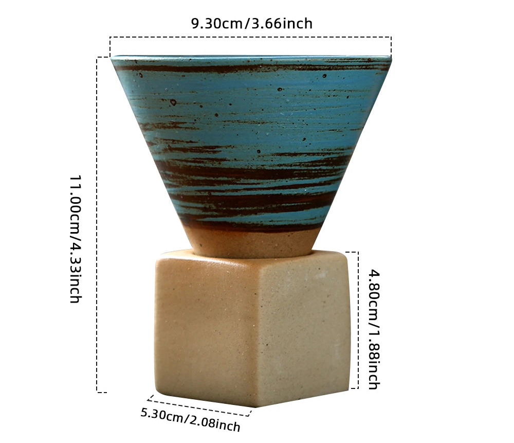 Kairo Ceramic Espresso & Herbal Tea Cups with Sculpted Base – 100ml & 200ml Modern Coffee Cups