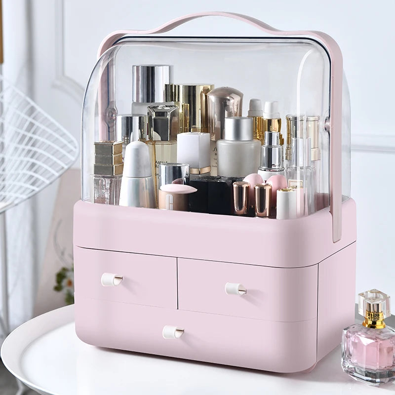 Makeup Organizer with Handle & Drawers