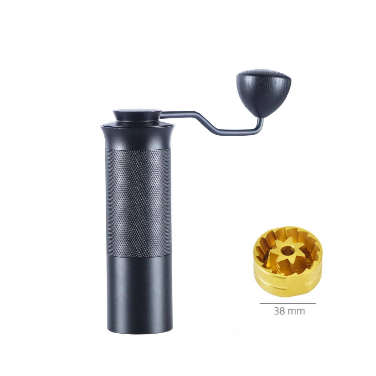 Manual Coffee Grinder with Stainless Steel Burr – Adjustable Hand Crank Grinder for Beans & Espresso