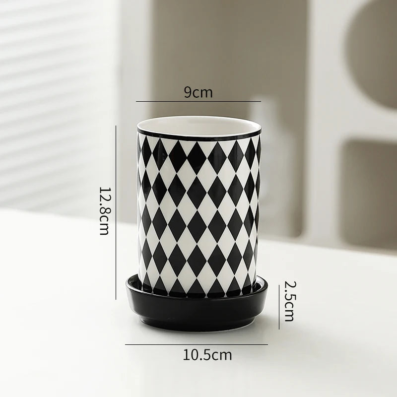 Elements Ceramic Utensil Holder – Kitchen Cutlery Caddy with Drain Base, Chopstick Holder, Countertop Storage Pot