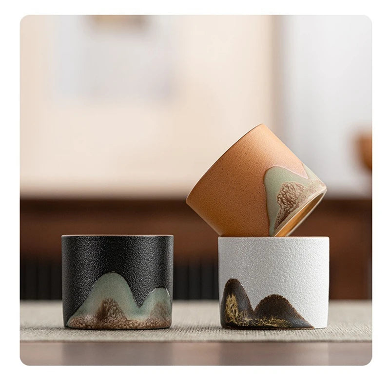 Sora Ceramic Espresso Cup Gift Set – 3 Piece Coffee & Herbal Tea Cups with Gift Box