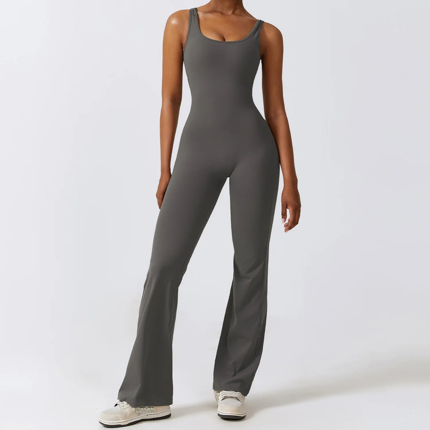 Livia Sculpting Backless Jumpsuit – Contoured Fit for Activewear & Athleisure Styling