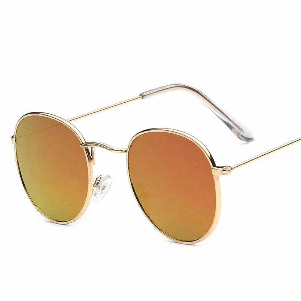 Arlo Round Frame Sunglasses – Minimalist Womens Metal Shades with UV Protection
