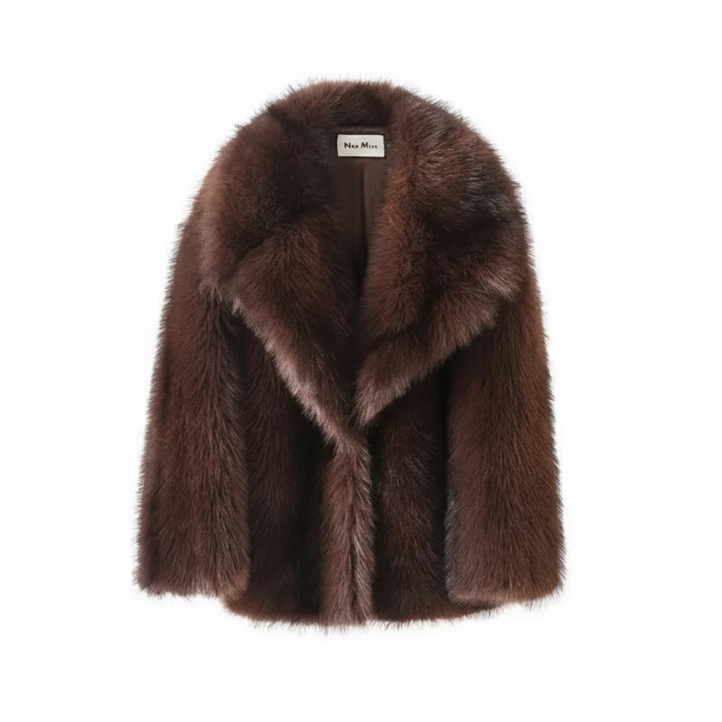 Velisse Oversized Faux Fur Coat – Women’s Luxury Long Pile Plush Jacket for Elegant Winter Outerwear & Evening Wear Looks