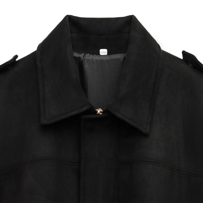 Sarvenna Faux Suede Balloon Bomber Jacket – Women’s Oversized Jacket in Black, Claret, Mocha & Khaki