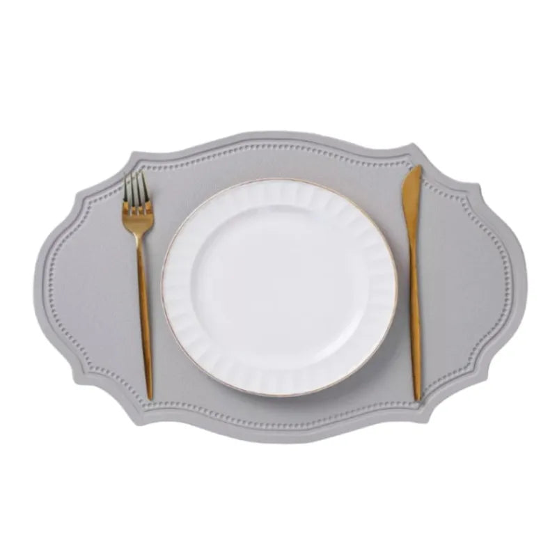 Luxury Faux Leather Table Mats – Set Of 1/4/6 Elegant Cutout Placemats for Dining Table Settings