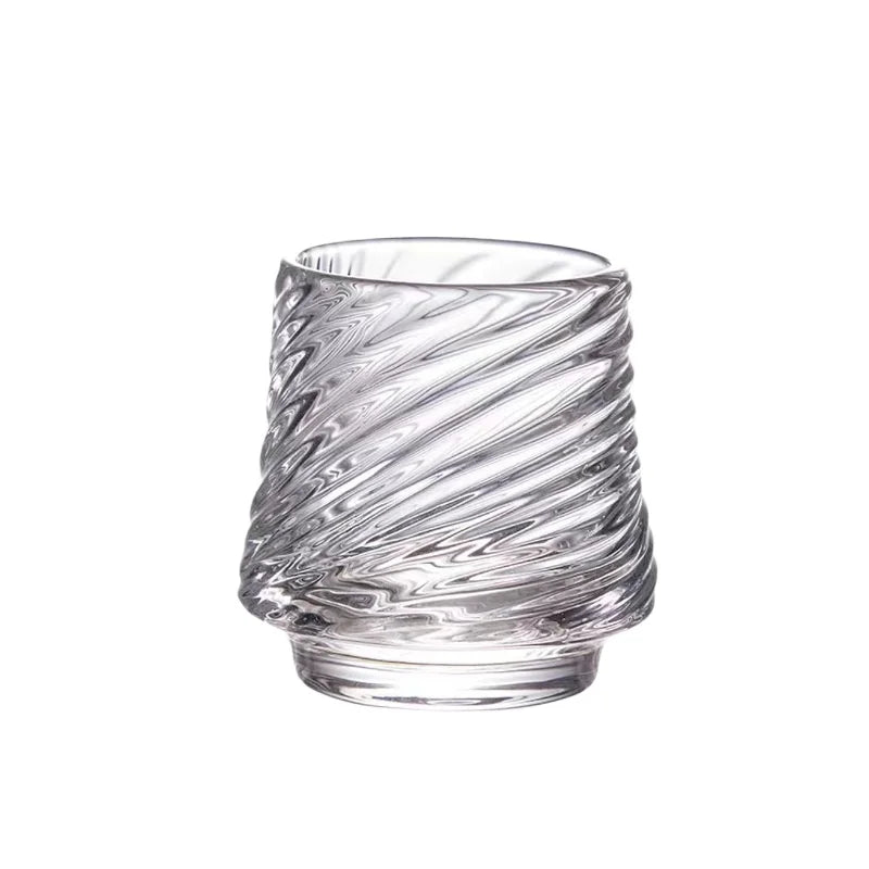 Contour Glass Tumbler Collection – Heat-Resistant Ribbed Drinking Glass for Tea, Coffee, Whisky & Beer