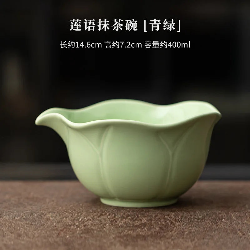 Hasu Lotus Matcha Tea Set – Japanese-Style Lotus Matcha Bowl Set with Traditional Matcha Accessories