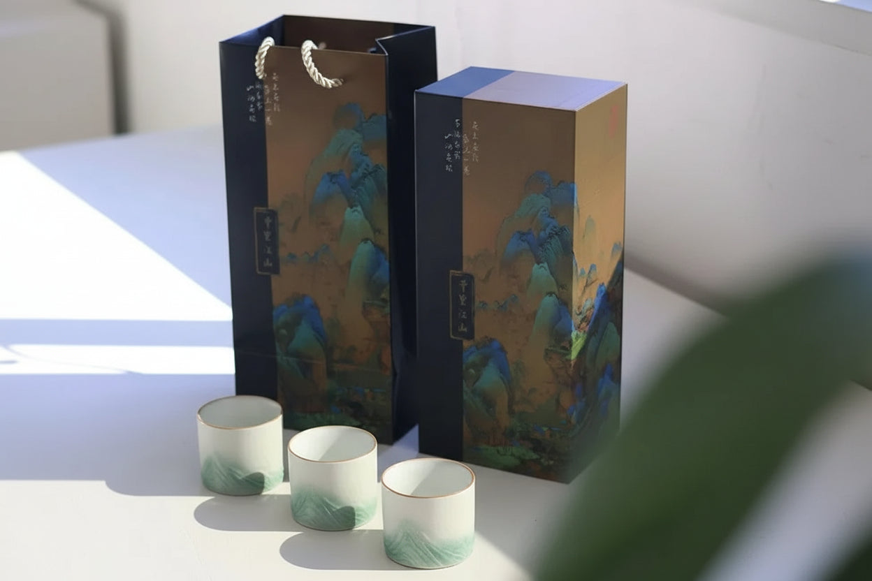 Sora Ceramic Espresso Cup Gift Set – 3 Piece Coffee & Herbal Tea Cups with Gift Box