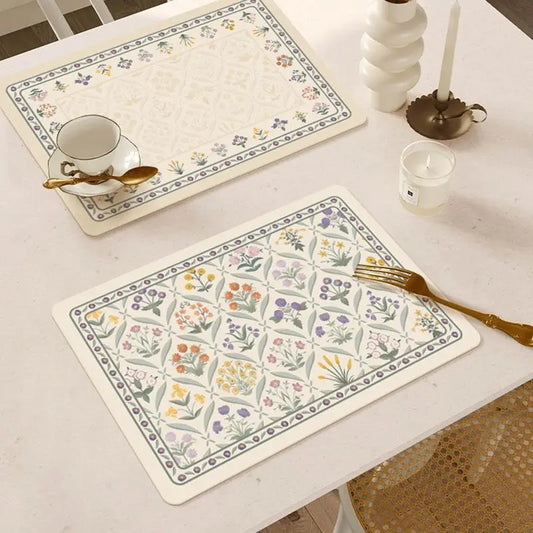 Liora Heat Resistant Placemats – Dining Table Mats, Easy Clean Kitchen Table Protector, 1, 4, 6 or 10 Piece Set