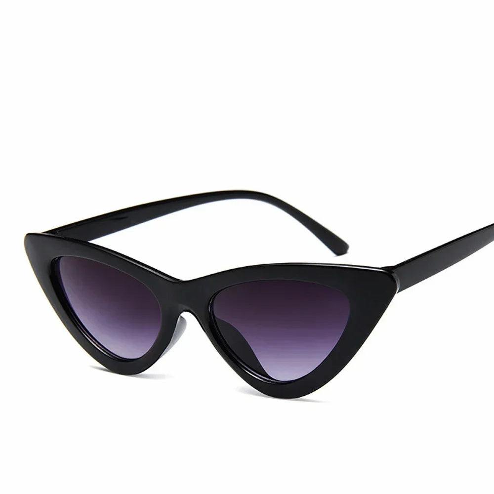 Selene Cat Eye Sunglasses – Vintage Slim Frame UV Eyewear for Women