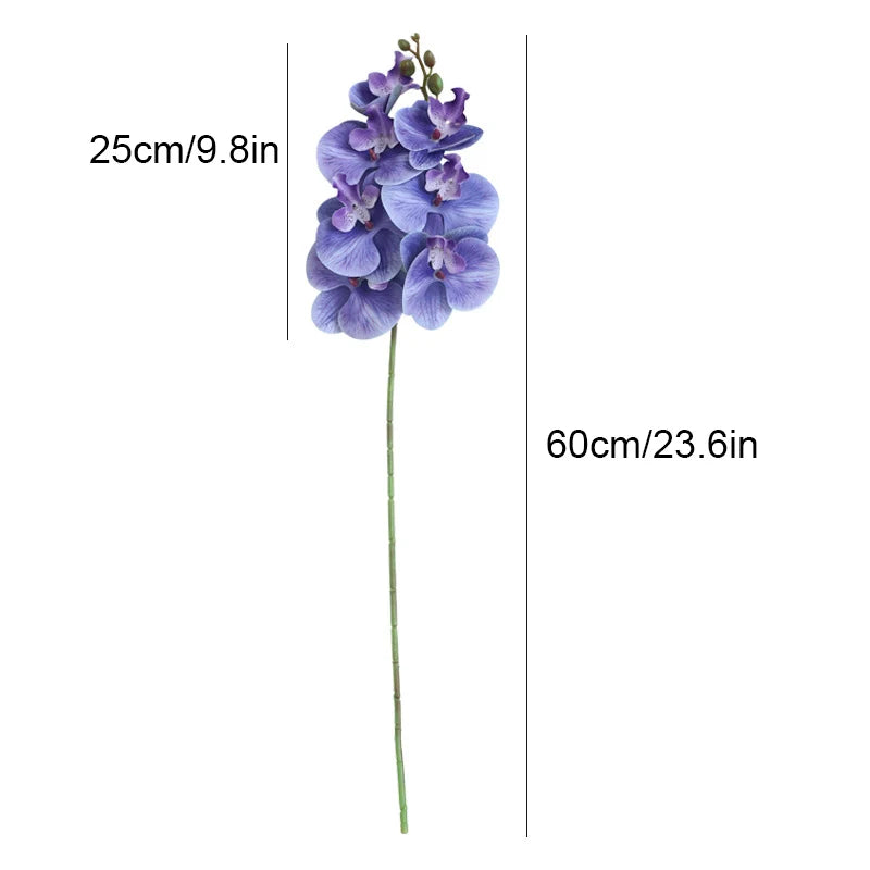 Orchid Bloom Stem – Faux Orchid Flower Branch for Vase Arrangements, Bouquets and Home Décor
