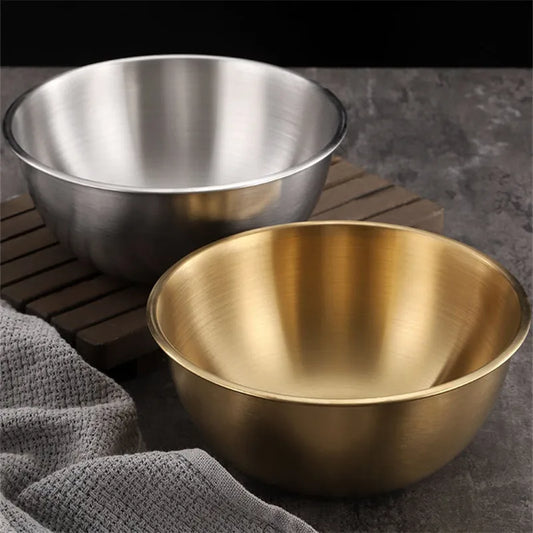 Stainless Steel Mixing Bowls – Gold & Silver Kitchen Prep Bowl Set