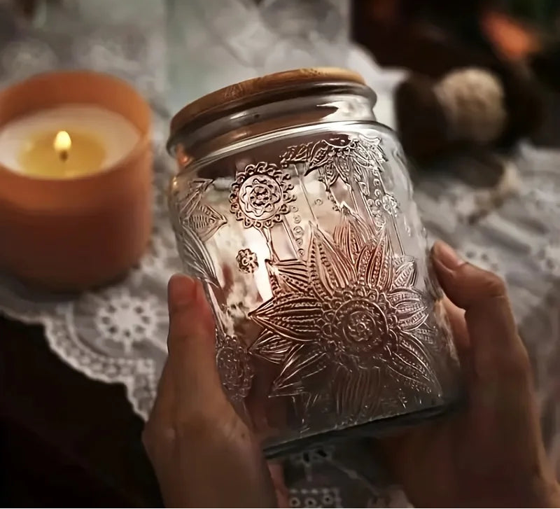 Vero Glass Storage Jar with Wooden Lid