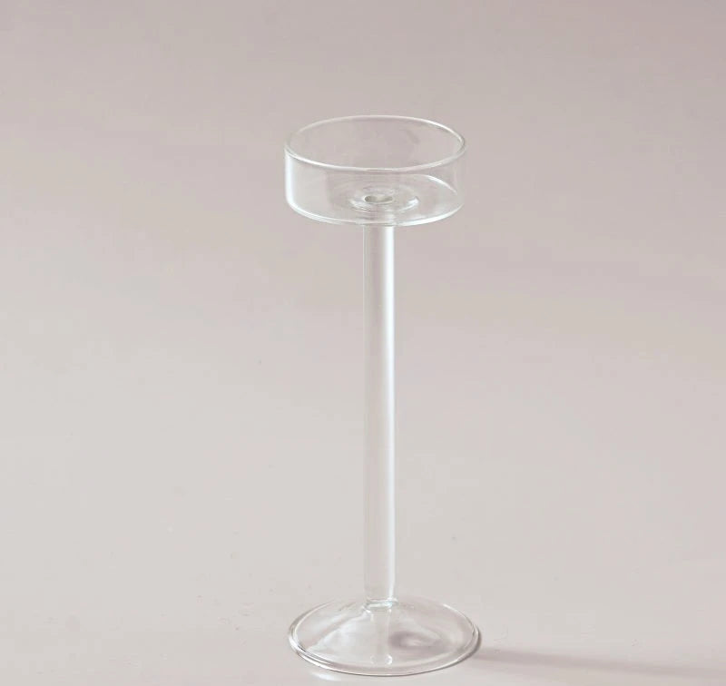 Avelaine Glass Tealight Candle Holder – Raised Table Centrepiece for Home Décor, Weddings and Events.