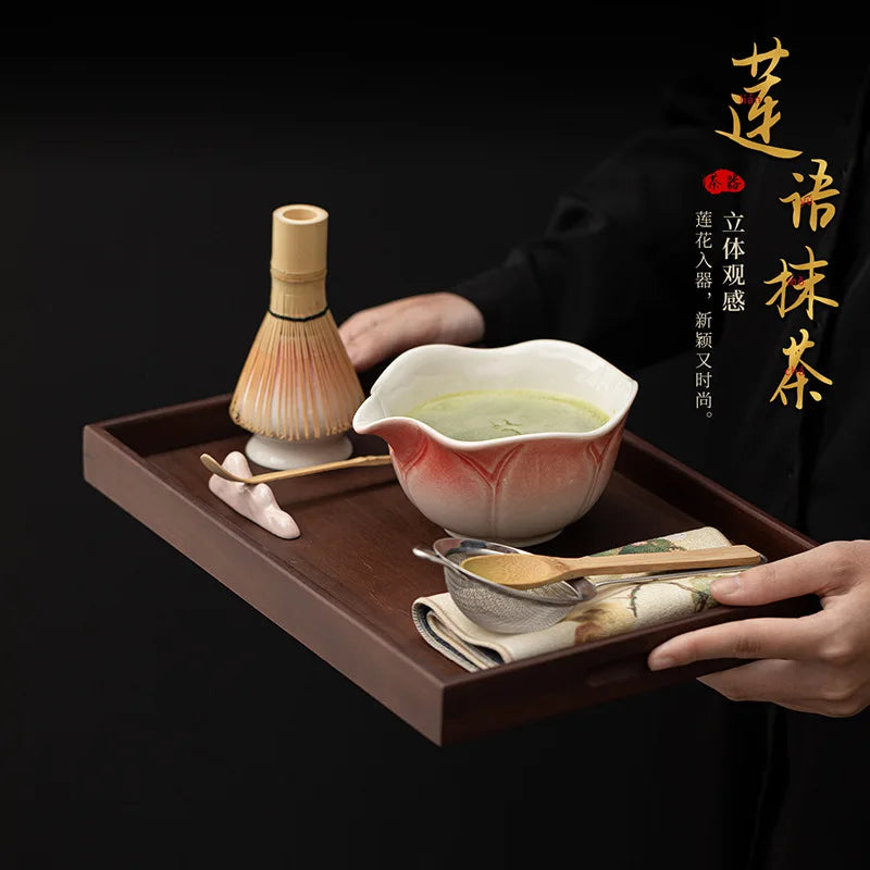 Hasu Lotus Matcha Tea Set – Japanese-Style Lotus Matcha Bowl Set with Traditional Matcha Accessories