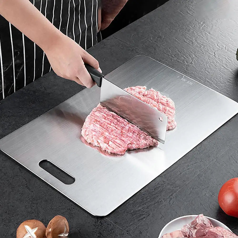Double-Sided Stainless Steel Chopping Board – Hygienic, Durable & Scratch-Resistant