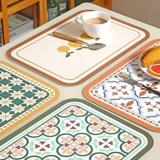 Heat Resistant Placemats – Non Slip Dining Table Mats, Easy Clean, 1 Piece or 4 Piece Set