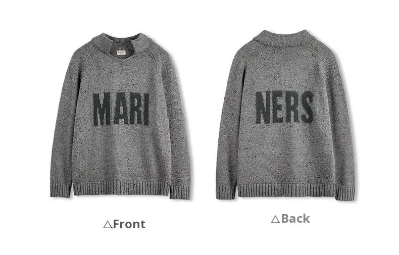 Brenwick Grey V-Neck Knitted Jumper – Men’s Textured Knitwear Pullover