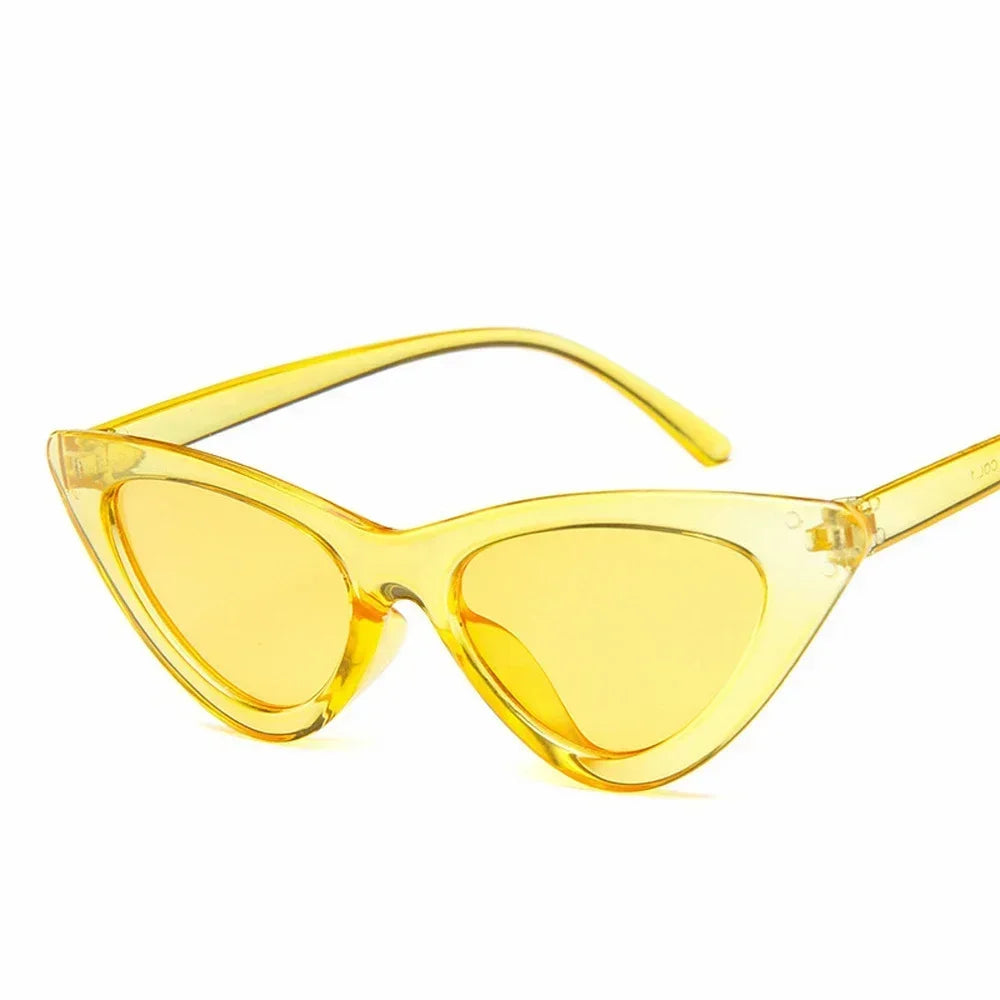 Selene Cat Eye Sunglasses – Vintage Slim Frame UV Eyewear for Women