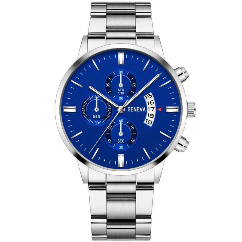 Men's Luxury Chronograph Stainless Steel Watch With Date Display