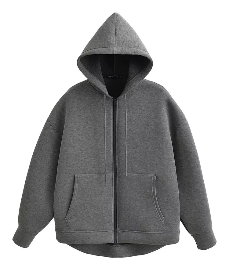 Rebel Zip-Up Hoodie-Casual Streetwear Hoodie for Everyday Wear