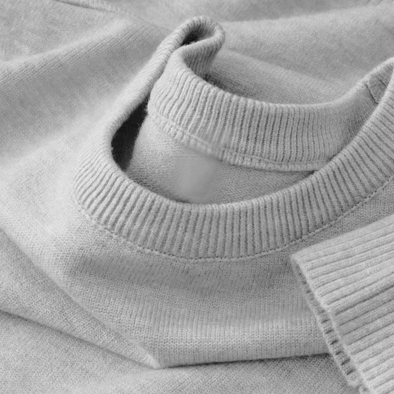 Men’s Long Sleeve Lightweight Knit Jumper – Crew Neck Pullover Casual Knitwear