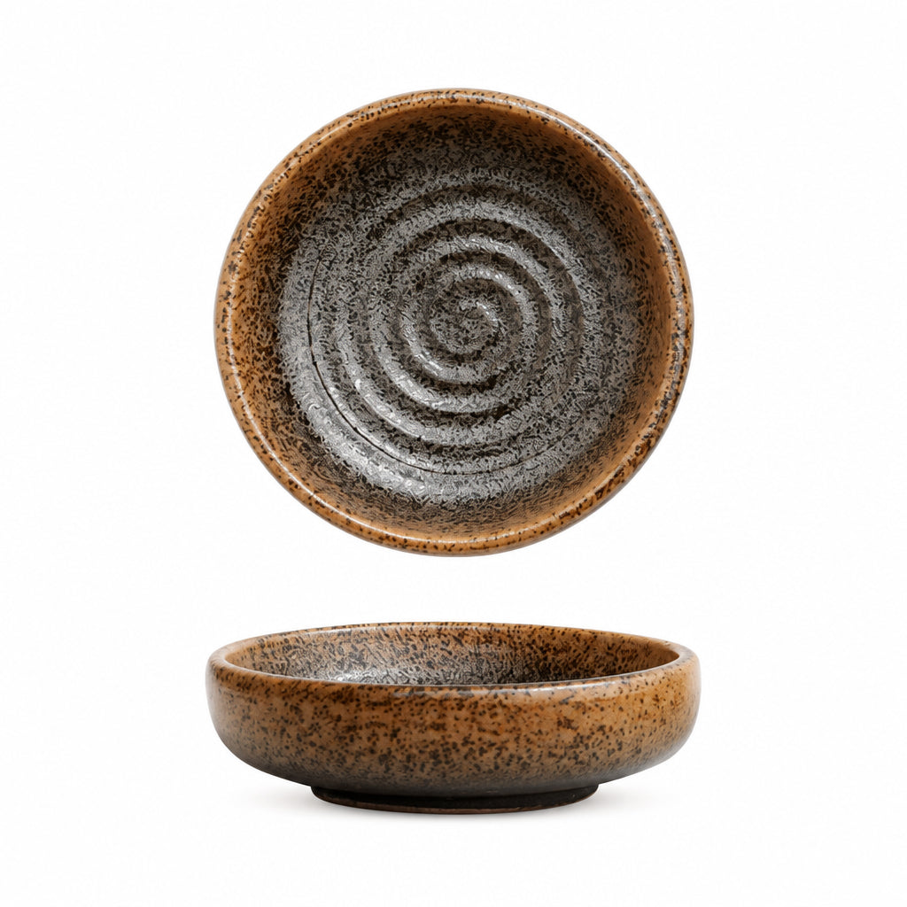 Yamato Textured Ceramic Serving Plate – Salad, Dessert & Soup Dish