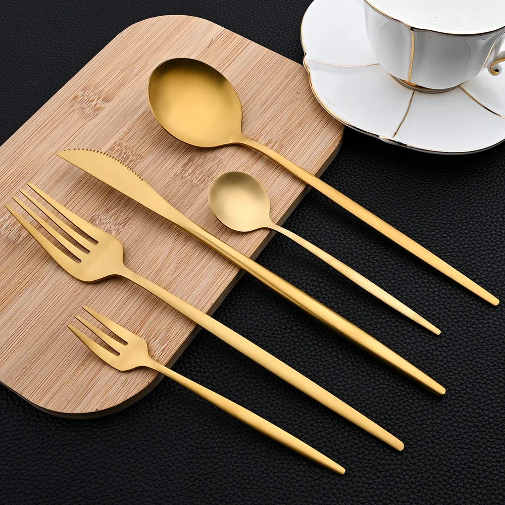Avelion Cutlery Set 30 Piece – Stainless Steel Knife Fork Spoon Dining Tableware Set