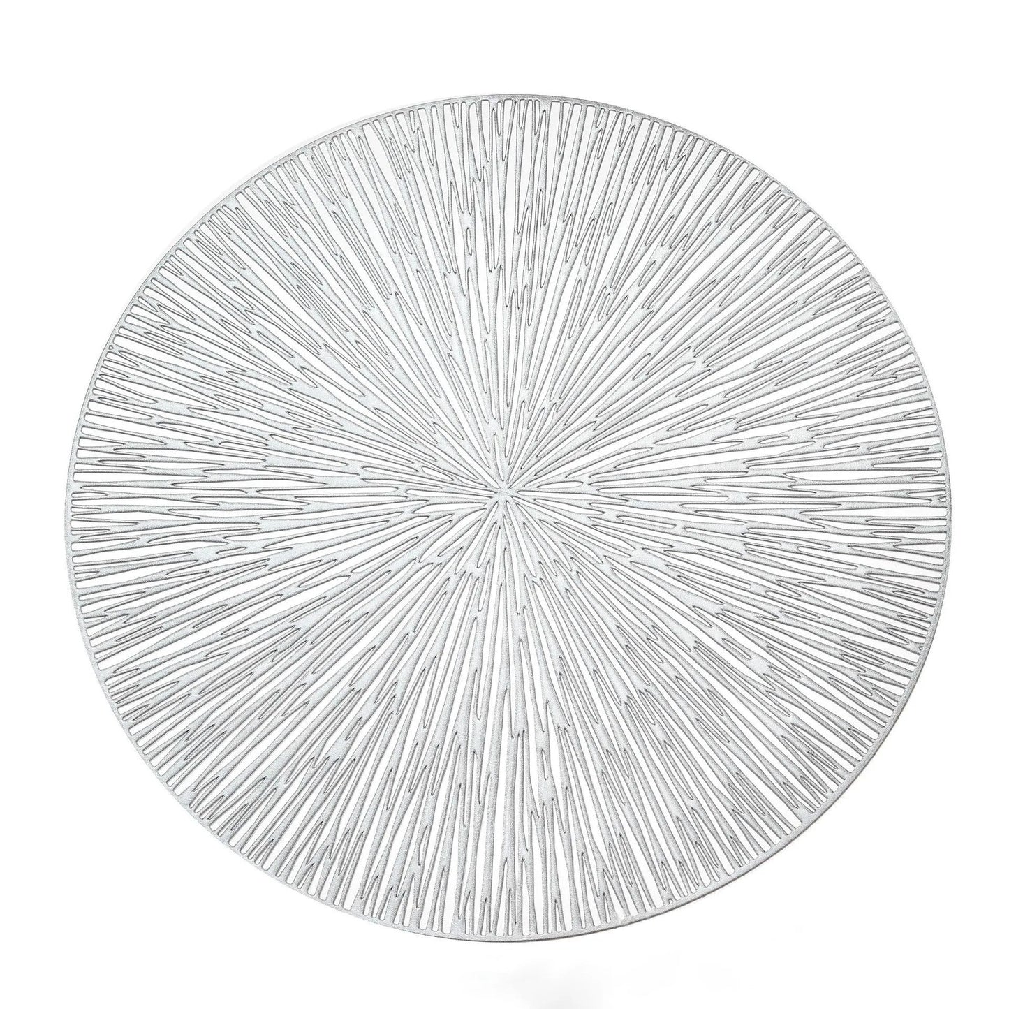 Metallic Round Dining Placemats Set of 6 – Gold, Silver or Rose Gold Table Mats, Non Slip Wipe Clean Heat Resistant Table Placemats