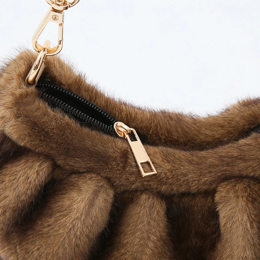 Kova Faux Fur Shoulder Bag