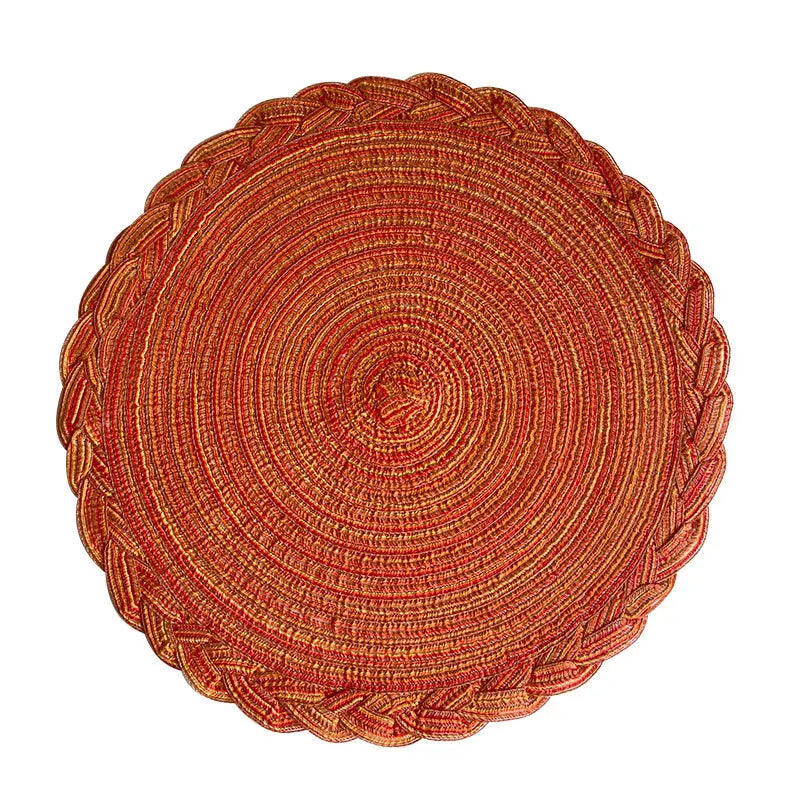 Round Woven Placemats Set of 4 – Dining Table Mats, Heat Resistant Table Placemats Kitchen Tableware